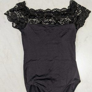 Gaynor Minden Size Large Lace Leotard